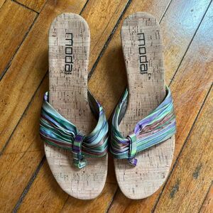 Moda Sandals Y2K Women's 8 Multi Color Vintage